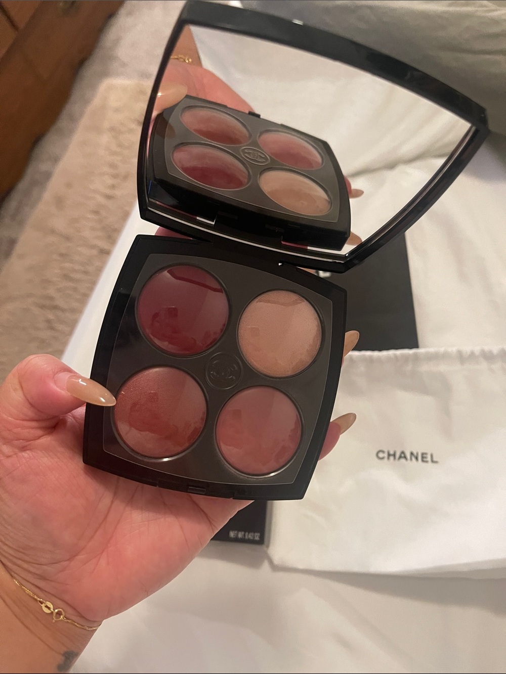 AUTHENTIC CHANEL ROUGE NOIR CONFIDENCE EYE SHADOW + BLUSH  PALETTE - Picture 3 of 5